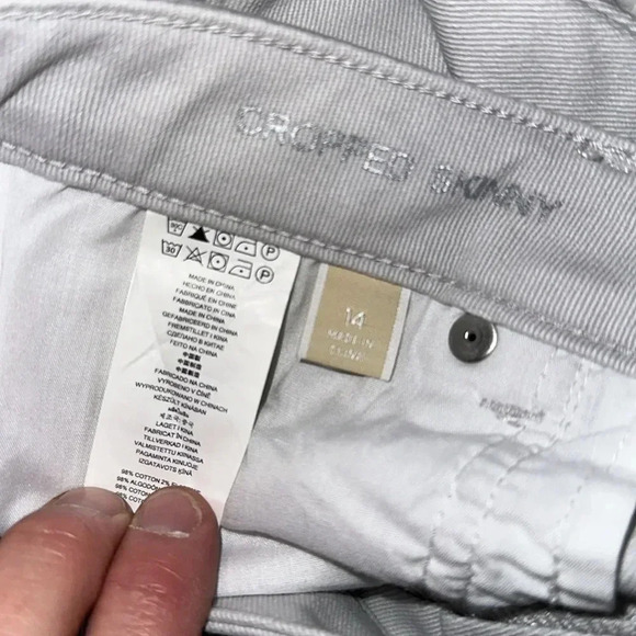 (sale) NWT Michael Kors MK Designer Women’s Jean Cropped Skinny Size 14 Aluminum - Picture 6 of 10